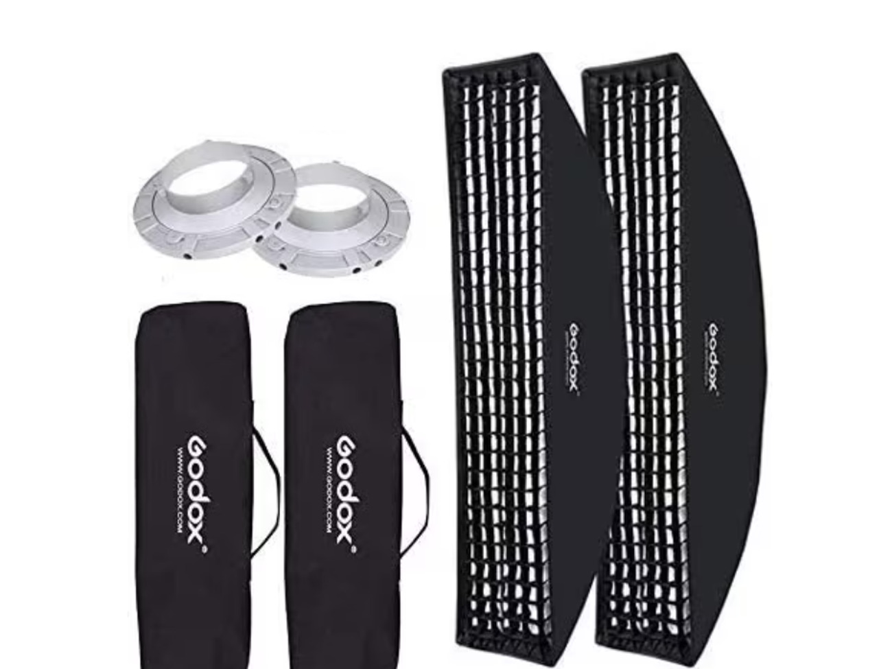 2x godox 9"x 35" 22 x 90cm honeycomb grid softbox