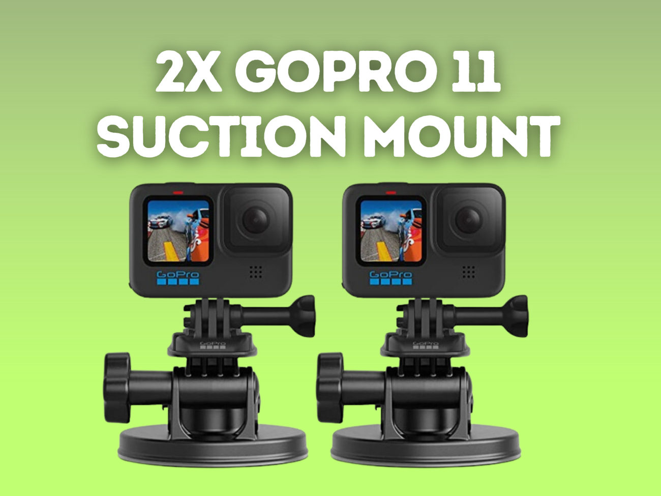 2x gopro 11 + suction mount