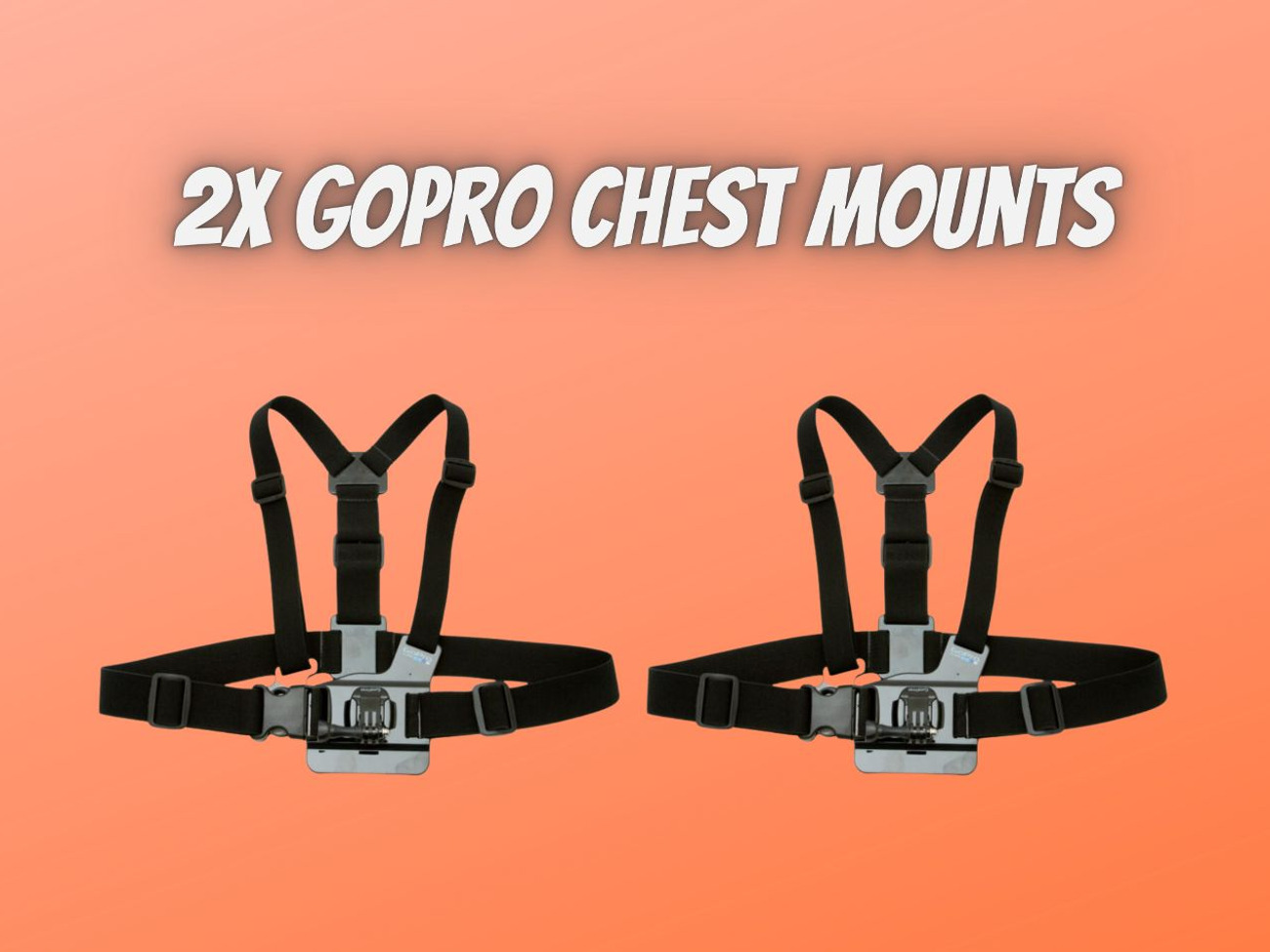 2x gopro chest mount harness