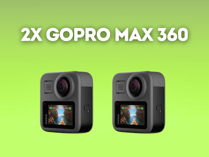 2x gopro max 360 degree digital camera waterproof 5.2k