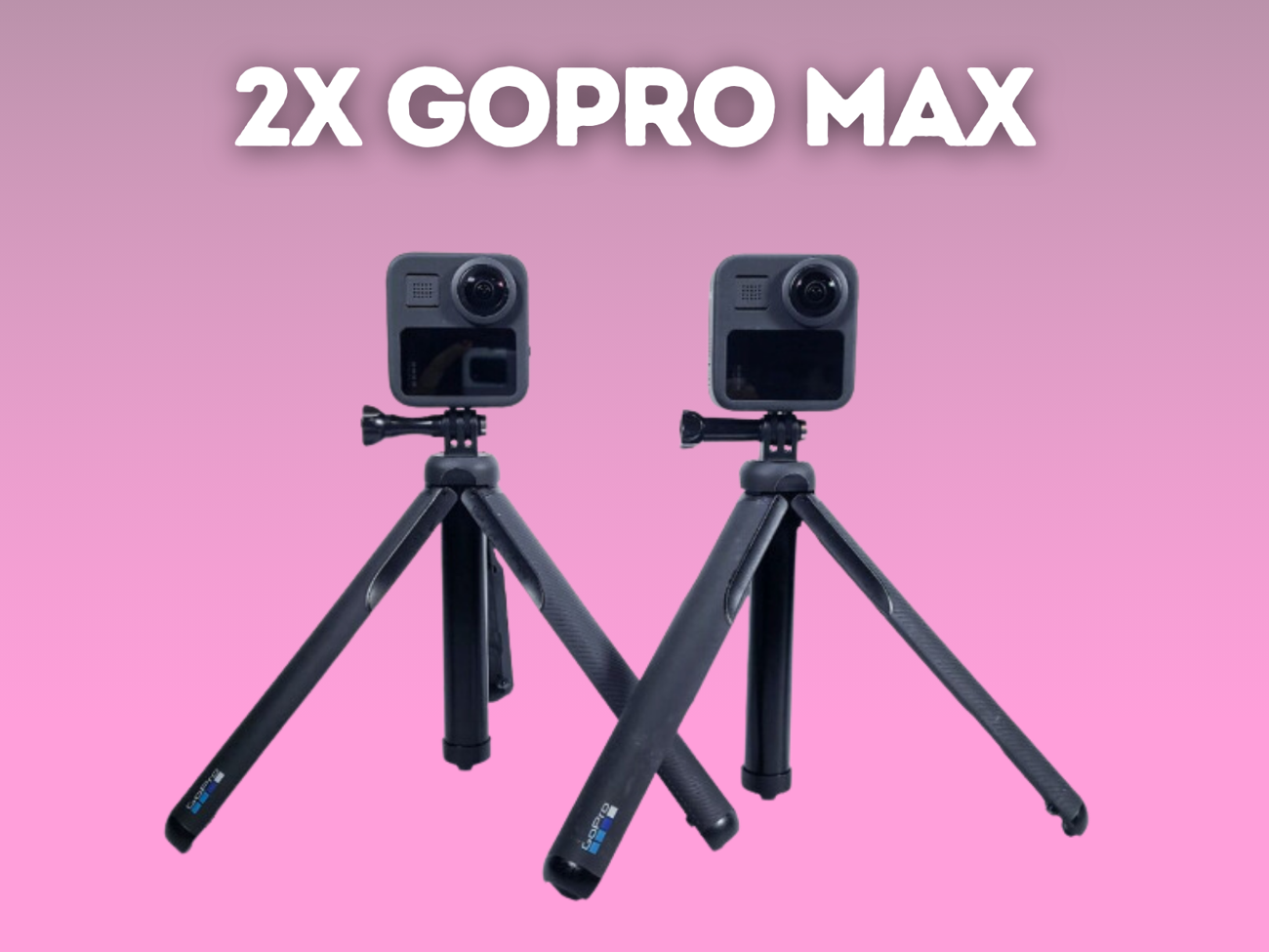 2x gopro max 360 max camera + 2x battery