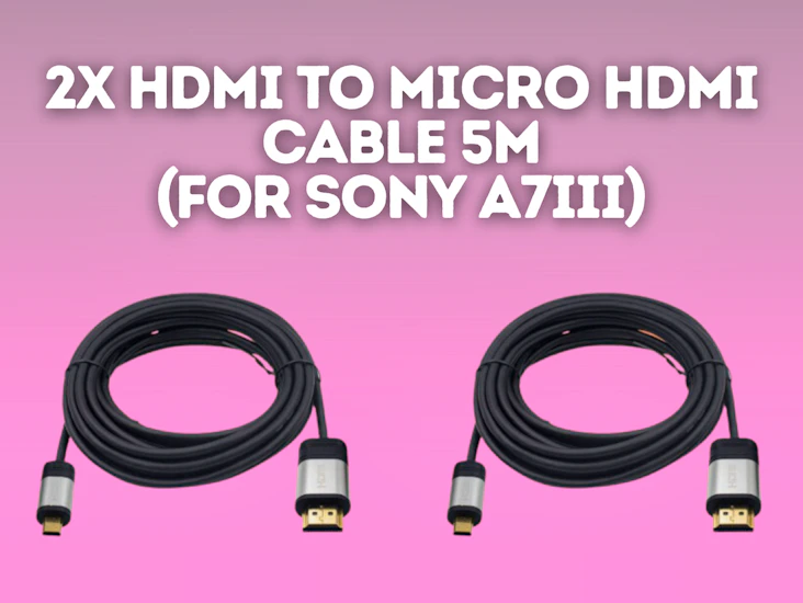 2x hdmi to micro hdmi cable 5m for sony a7iii