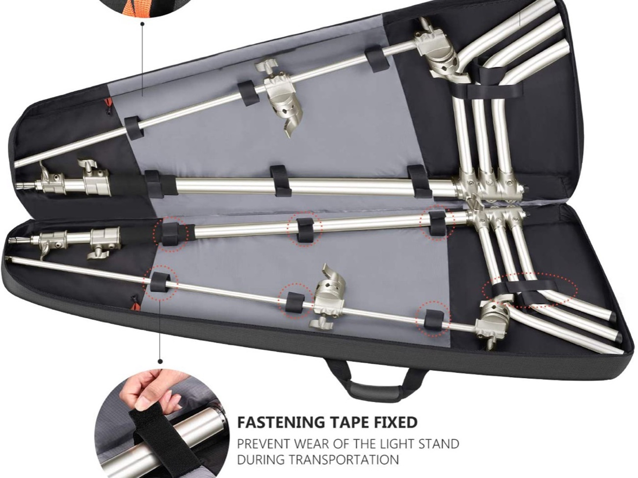 2x heavy duty cstands & bag