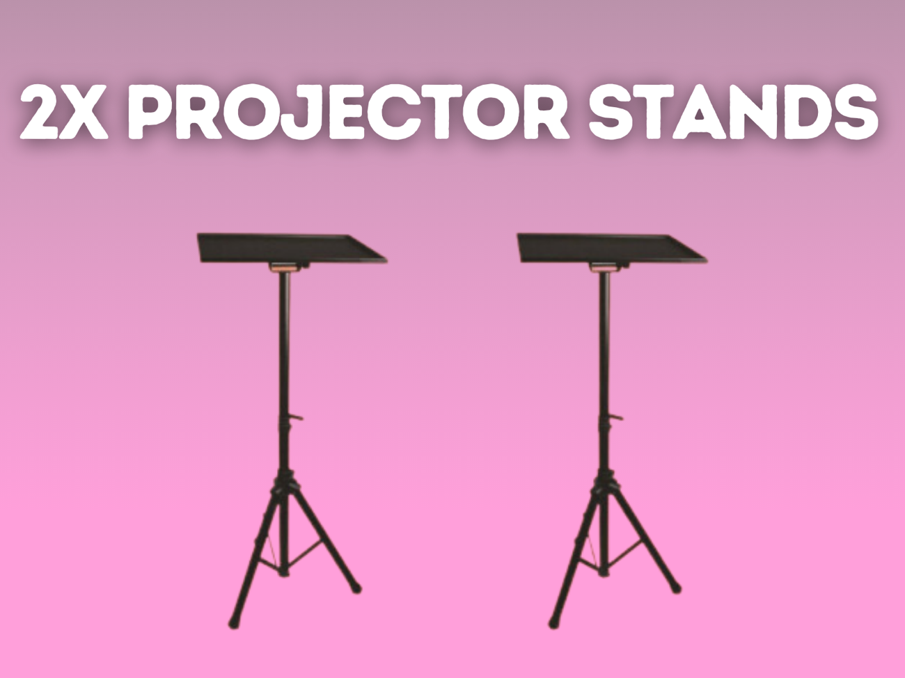 2x heavy duty laptop projector floor stand