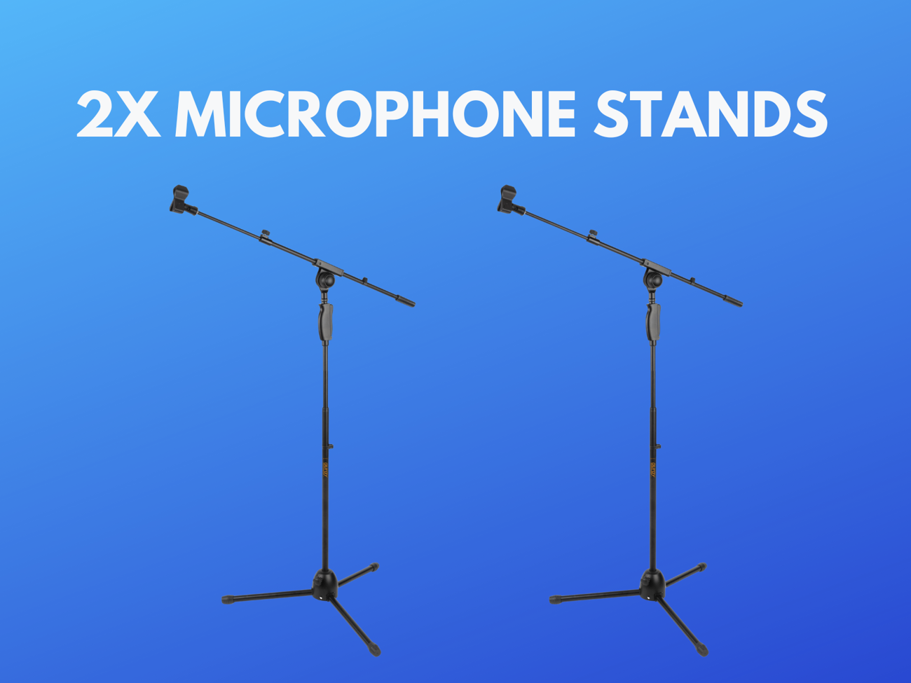 2x hercules ms631b microphone boom stand