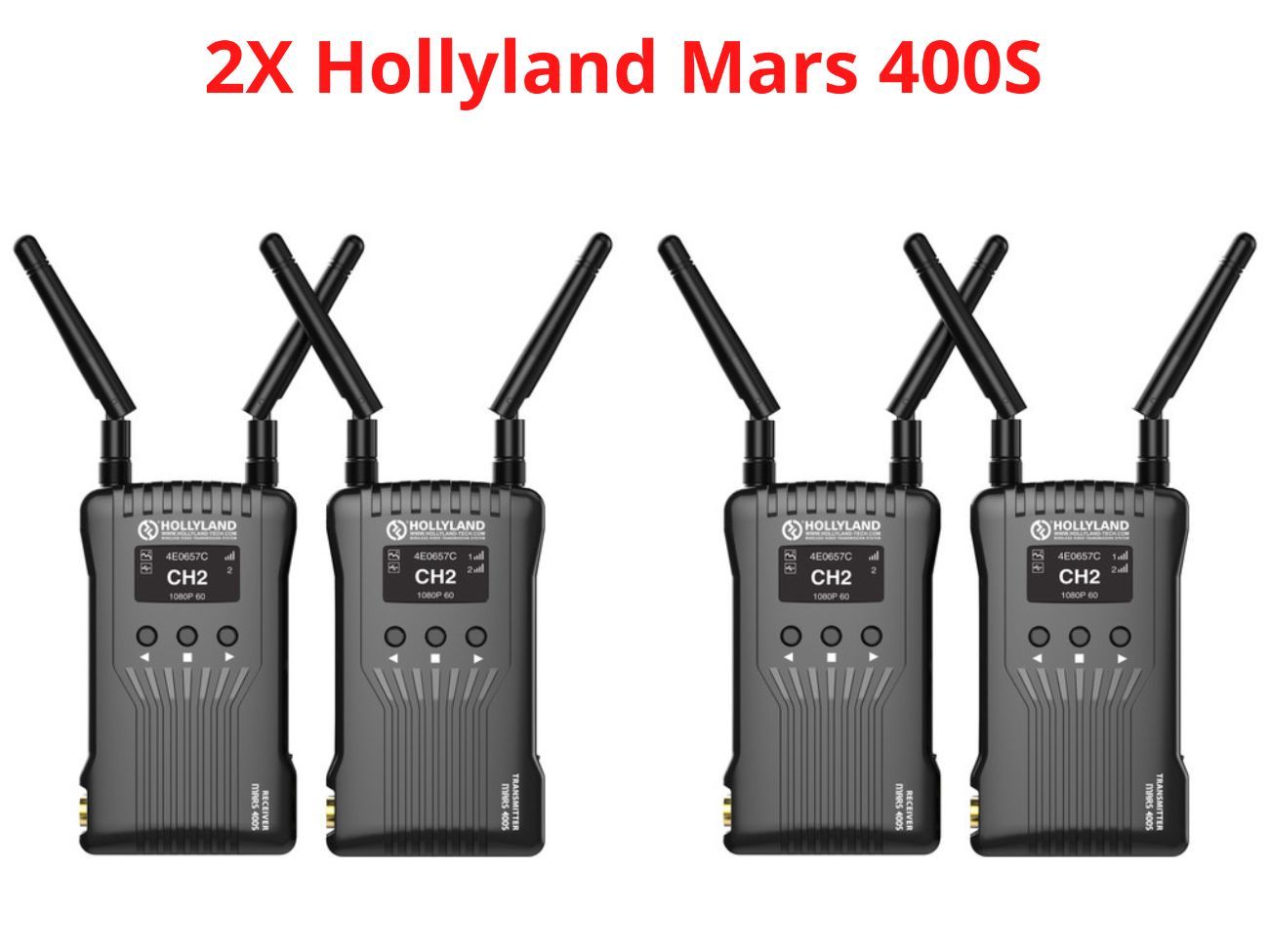 2x hollyland mars 400s wireless video transmission system