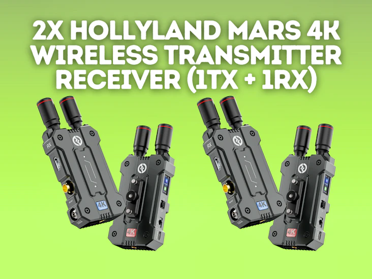 2x hollyland mars 4k wireless transmitter receiver (1tx+1rx)