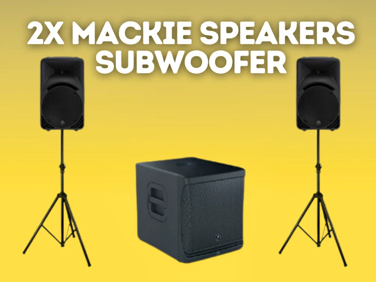 2x mackie speakers + mackie subwoofer