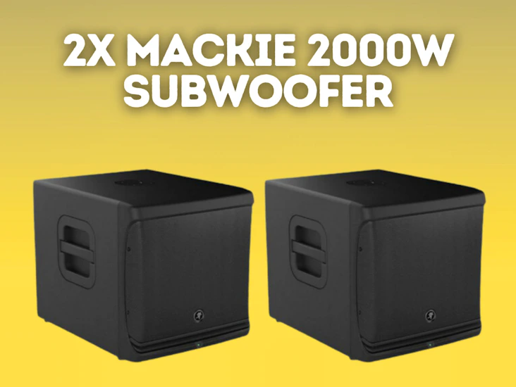 2x mackie subwoofer dlm12s active pa - active bass bin 2000w