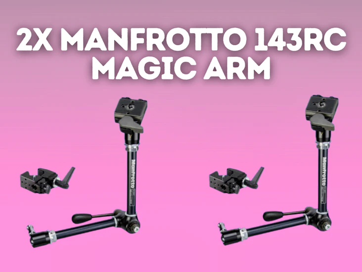2x manfrotto 143rc magic arm + plate + 035 super clamp