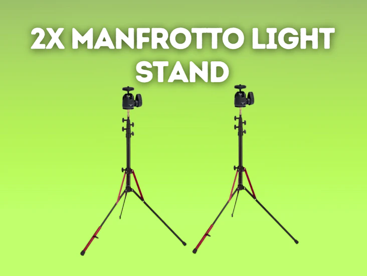 2x manfrotto nanopole light stand - ball head - tripod