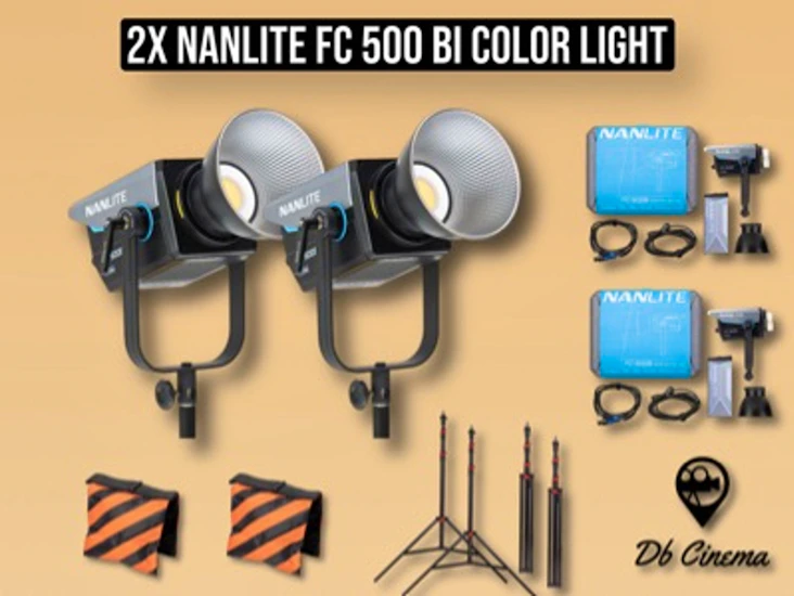 2x nanlite 500 bi color led light fx with dmx (580watt like aputure 600 x light)