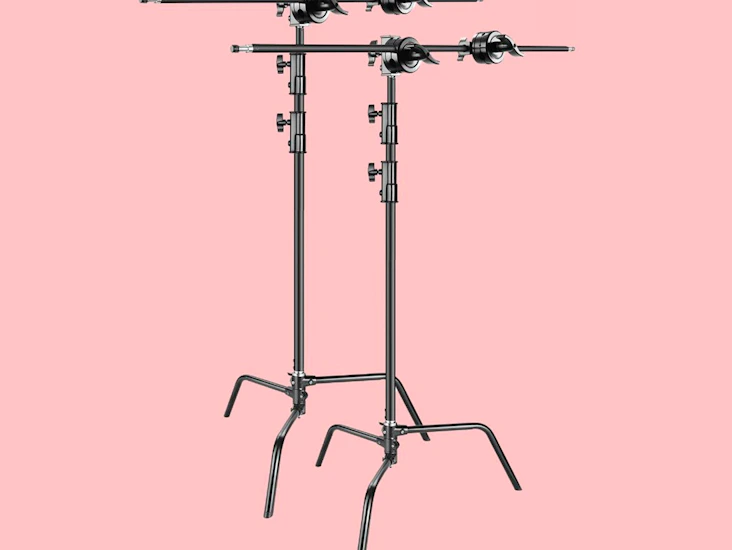 2x neewer c-stands and boom arms kit