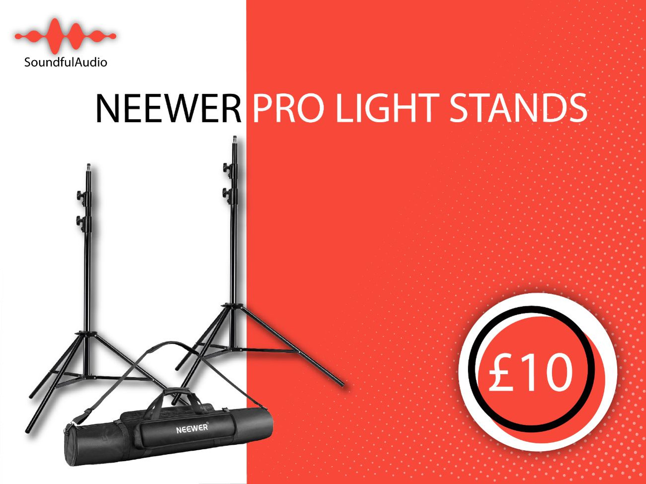 2x neewer pro 260cm heavy duty studio light stands