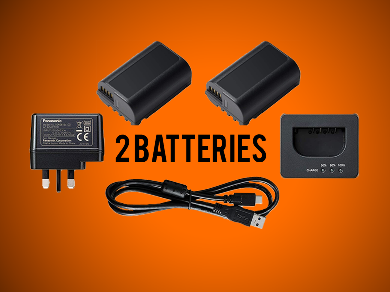 2x original panasonic s5/gh5/gh4/gh3/g9 camera battery