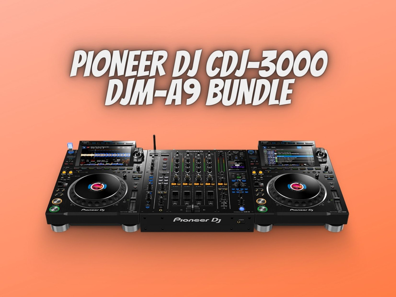 2x pioneer cdj-3000 + pioneer djm-a9 mixer bundle