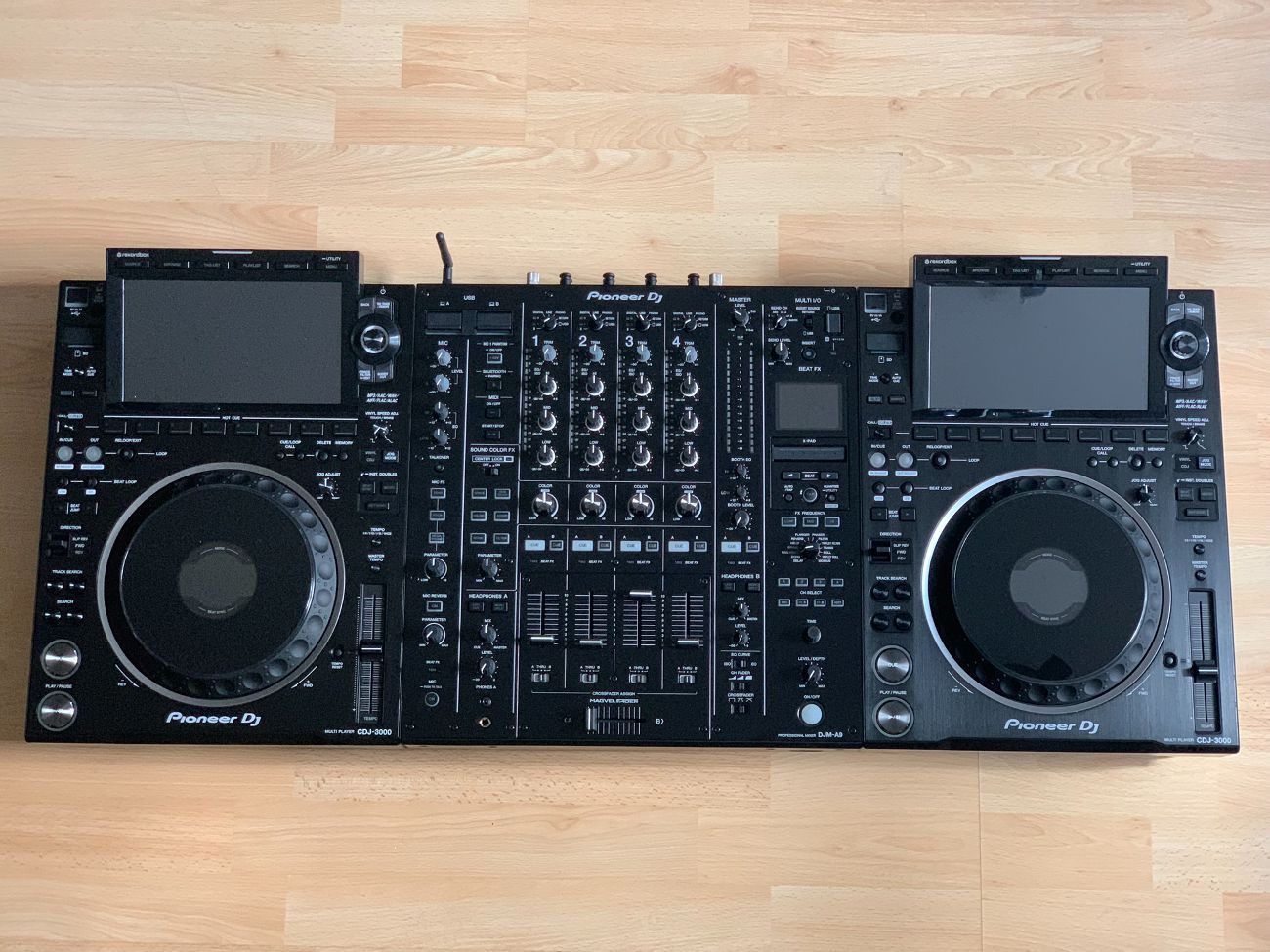 2x pioneer cdj-3000 + pioneer djm-a9 mixer