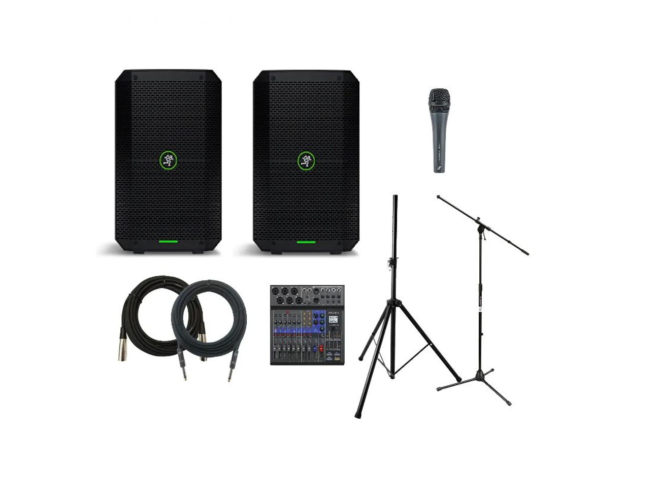 2x portable 8" 🔋 pa speaker set