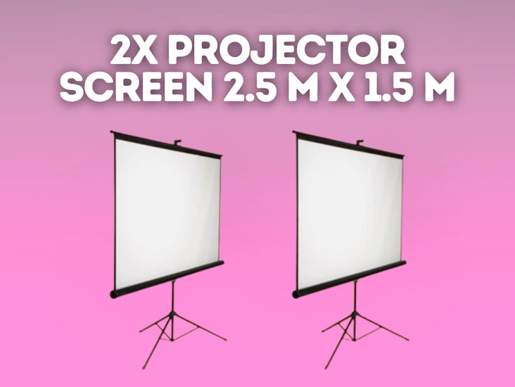 2x projector screen 2.5 m x 1.5 m