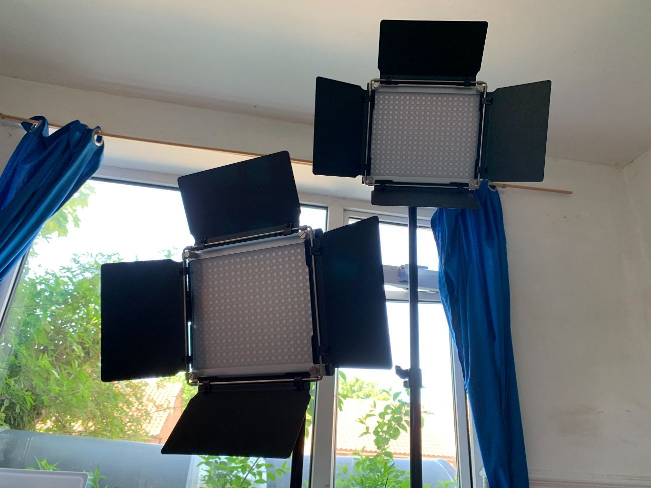 2x rgb led panel lights