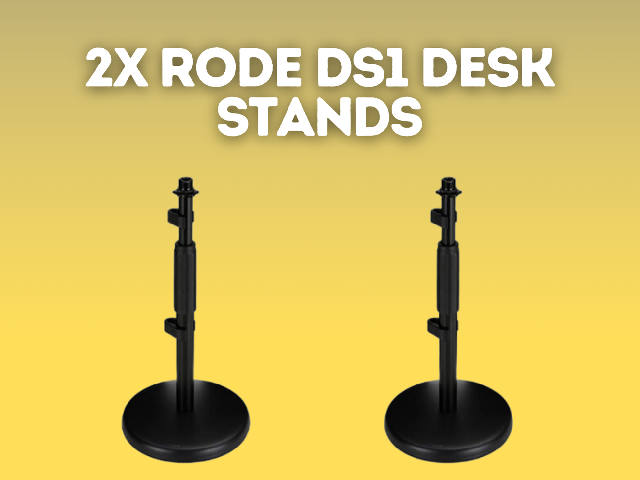 2x rode ds1 desk microphone stands