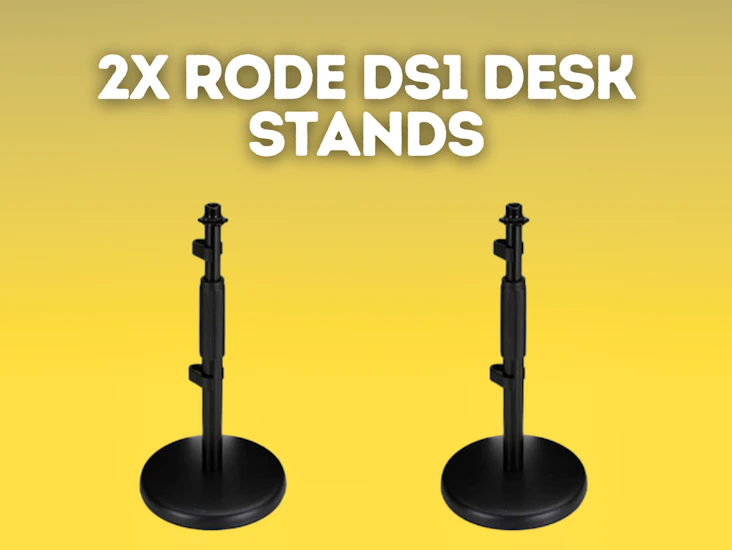 2x rode ds1 desk microphone stands
