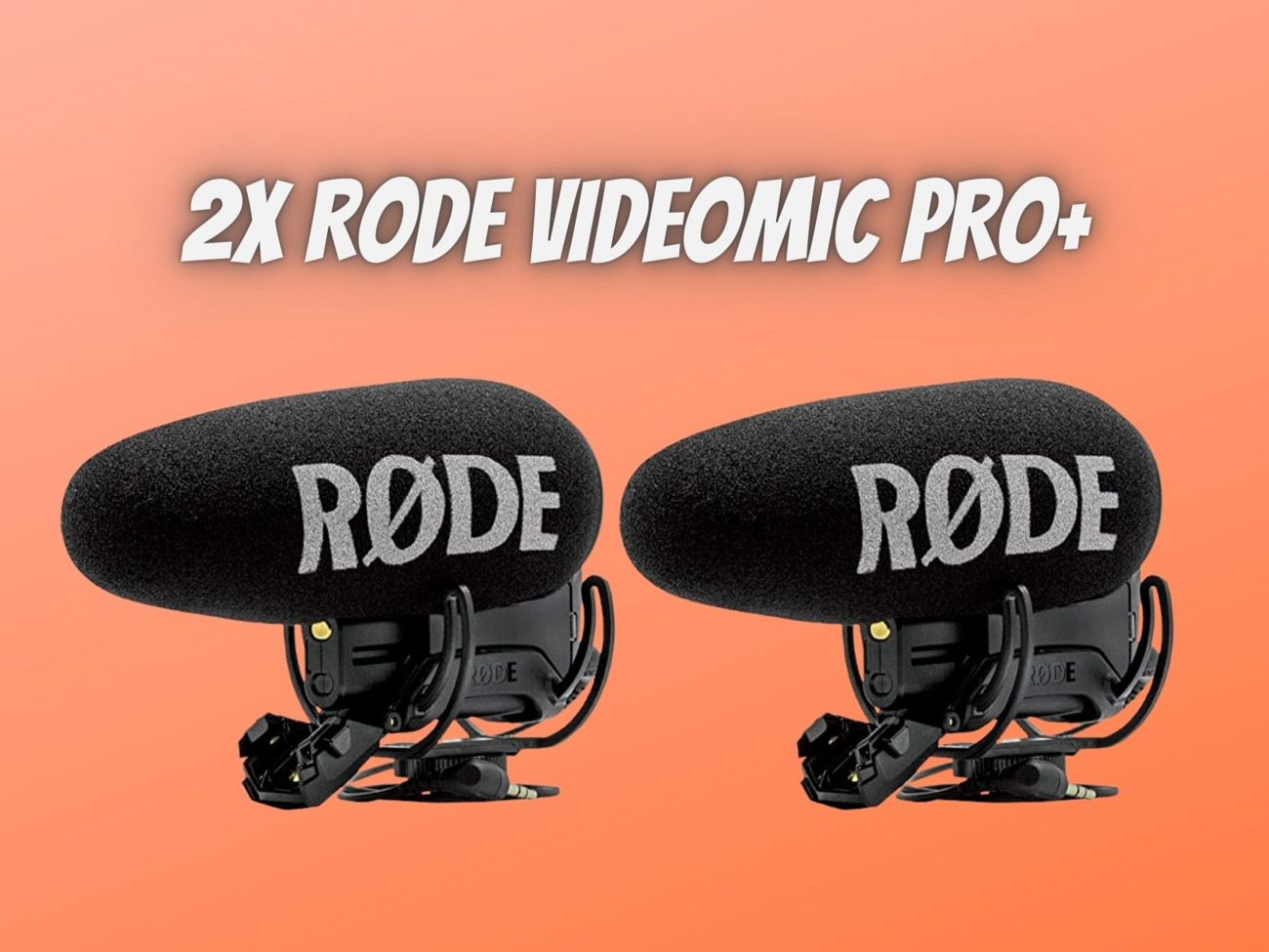 2x rode videomic pro plus microphones