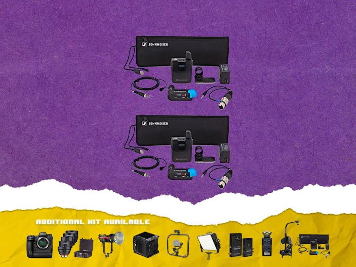 2x sennheiser avx radio/lav wireless mic - interview kit