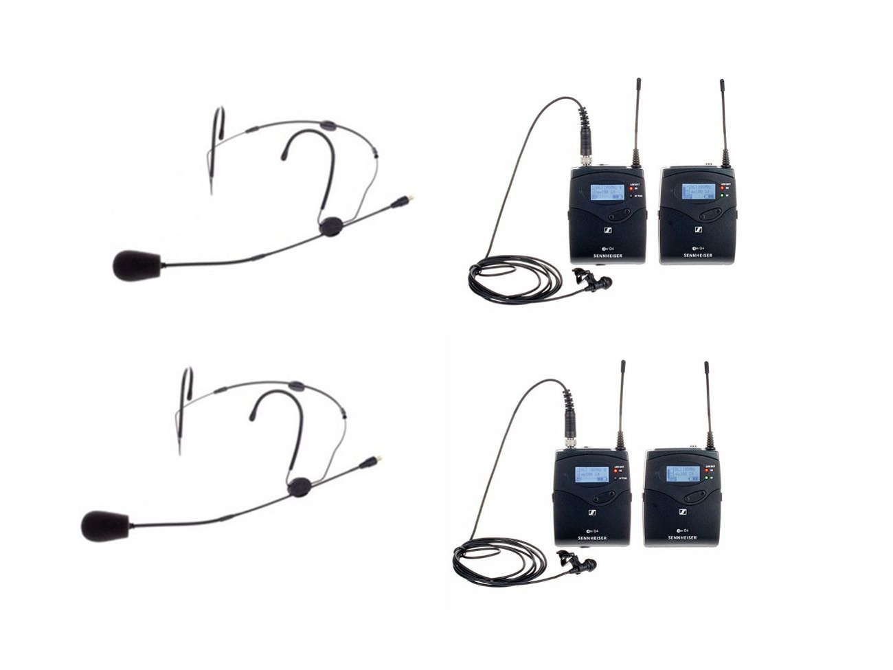 2x sennheiser ew 112p g4 with headset