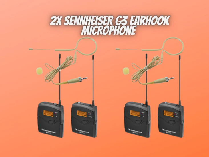 2x sennheiser g3 single earhook headset microphone head mic