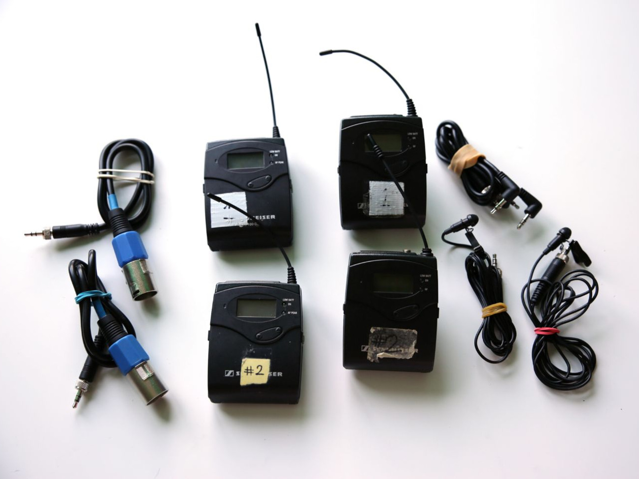 2x sennheiser sk100 g3 wireless lapel / lavalier microphone kit