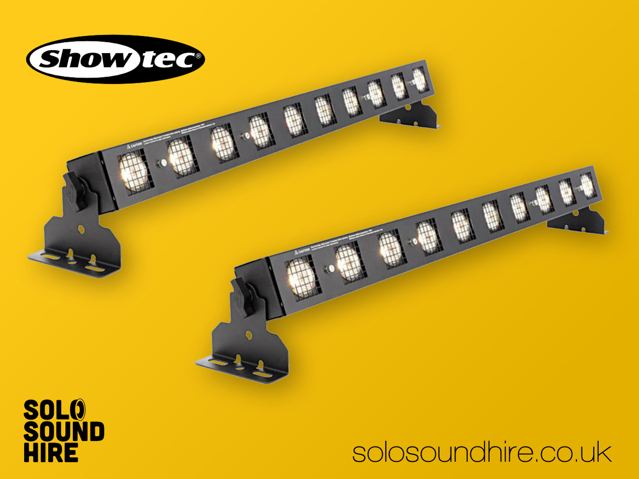 2x showtec sunstrip led batten