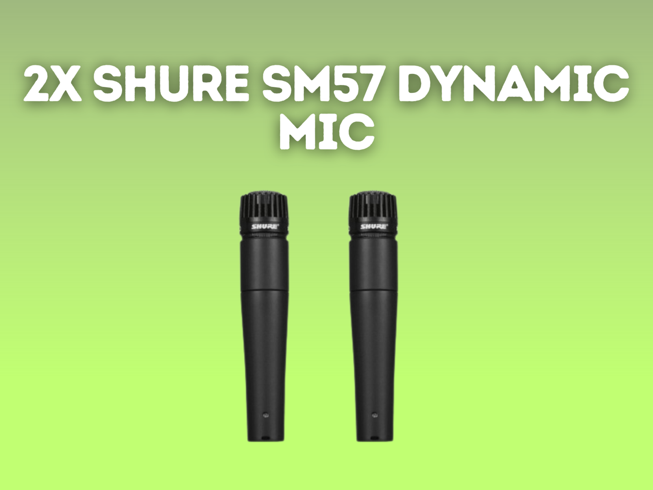 2x shure sm57 dynamic microphone