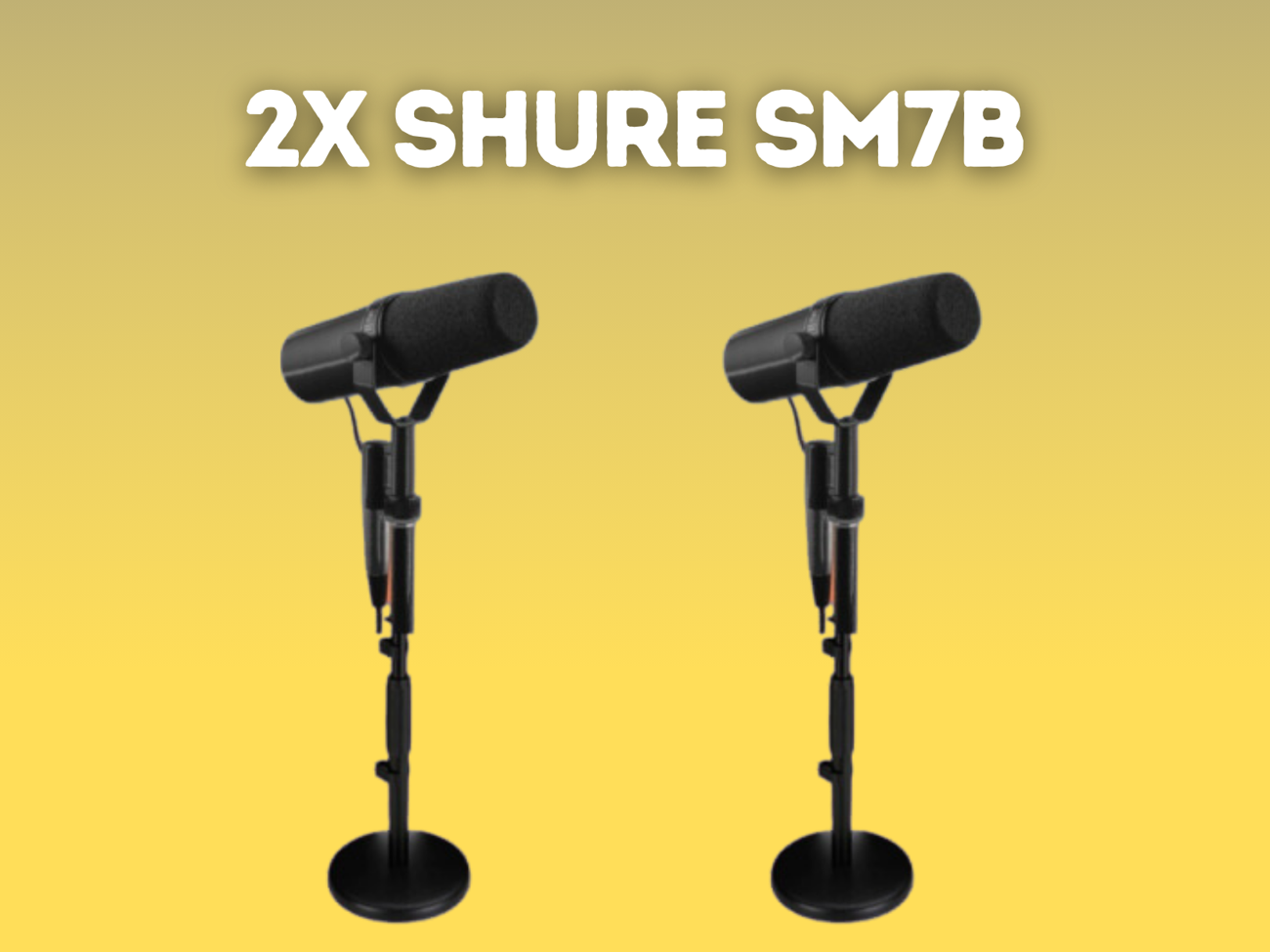 2x shure sm7b + table tripods