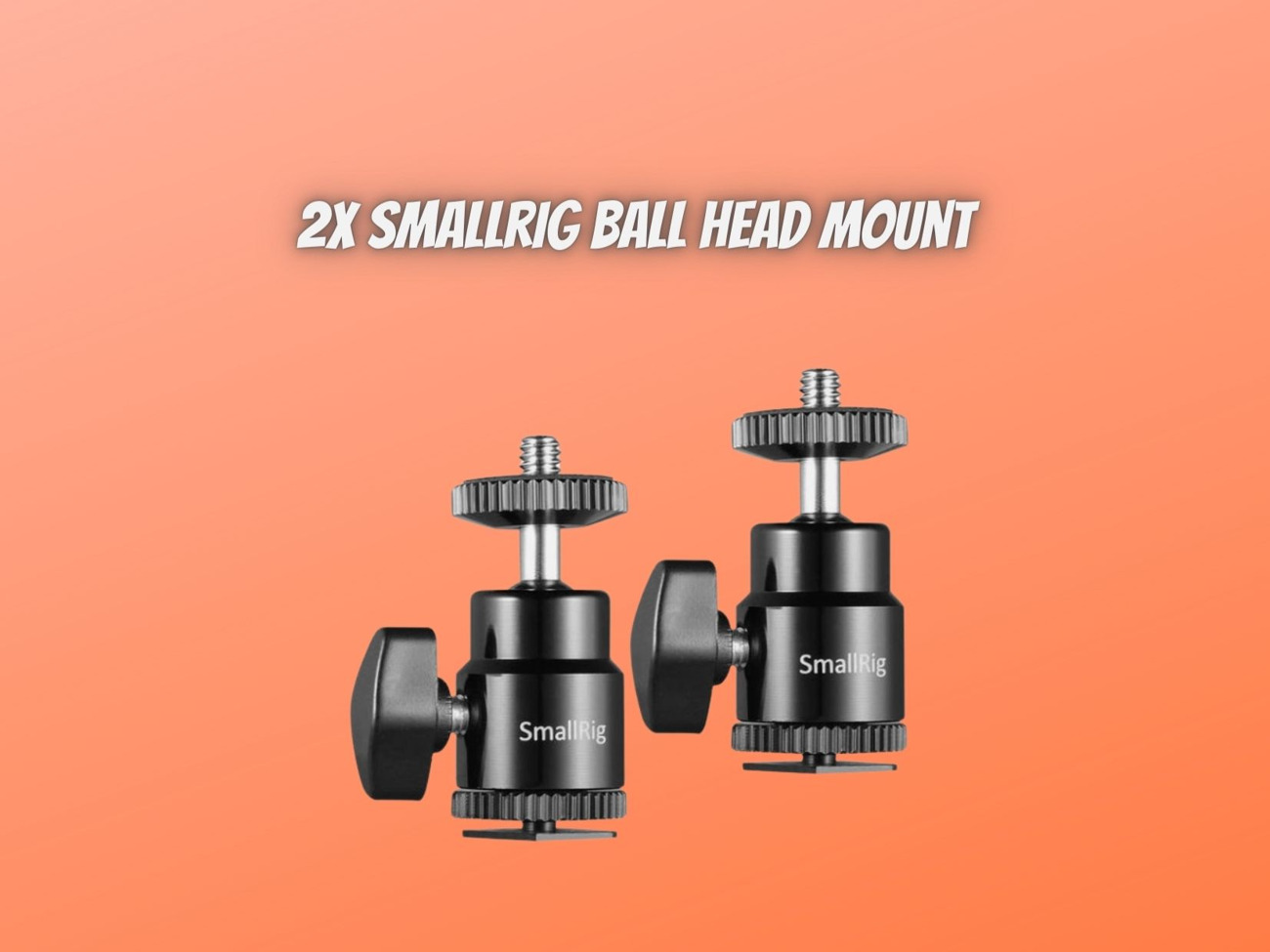 2x smallrig ball head mount with cold shoe adapter 