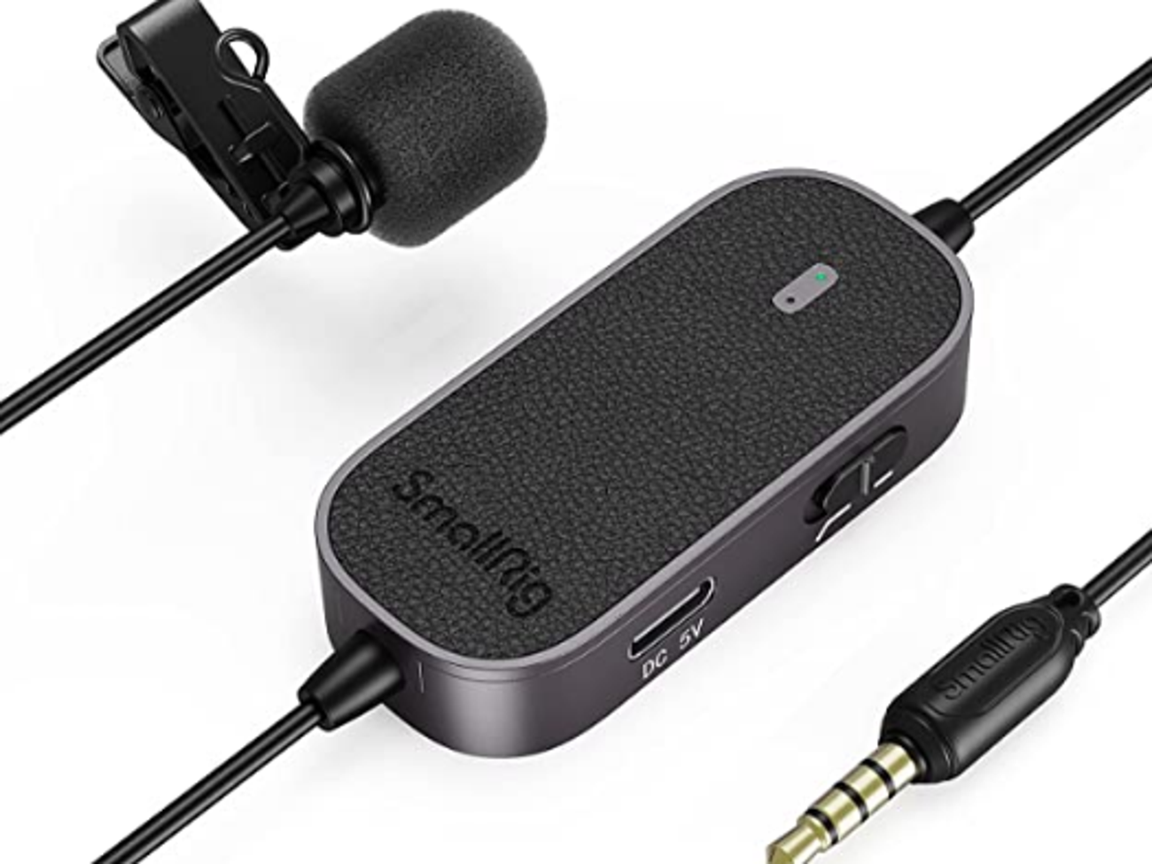 2x smallrig professional lavalier microphone, clip-on lapel