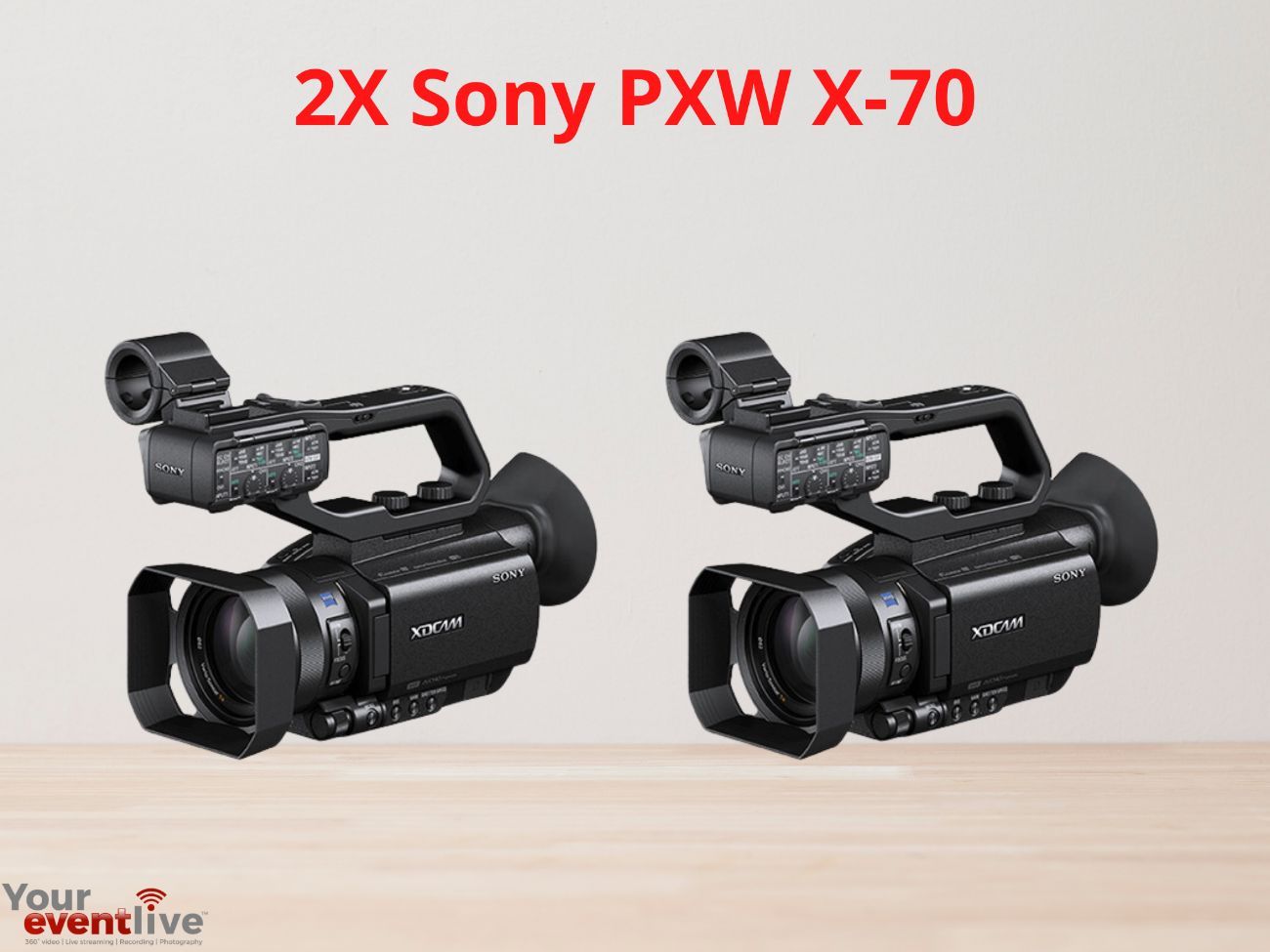2x sony pxw-x70 4k xdcam camcorder