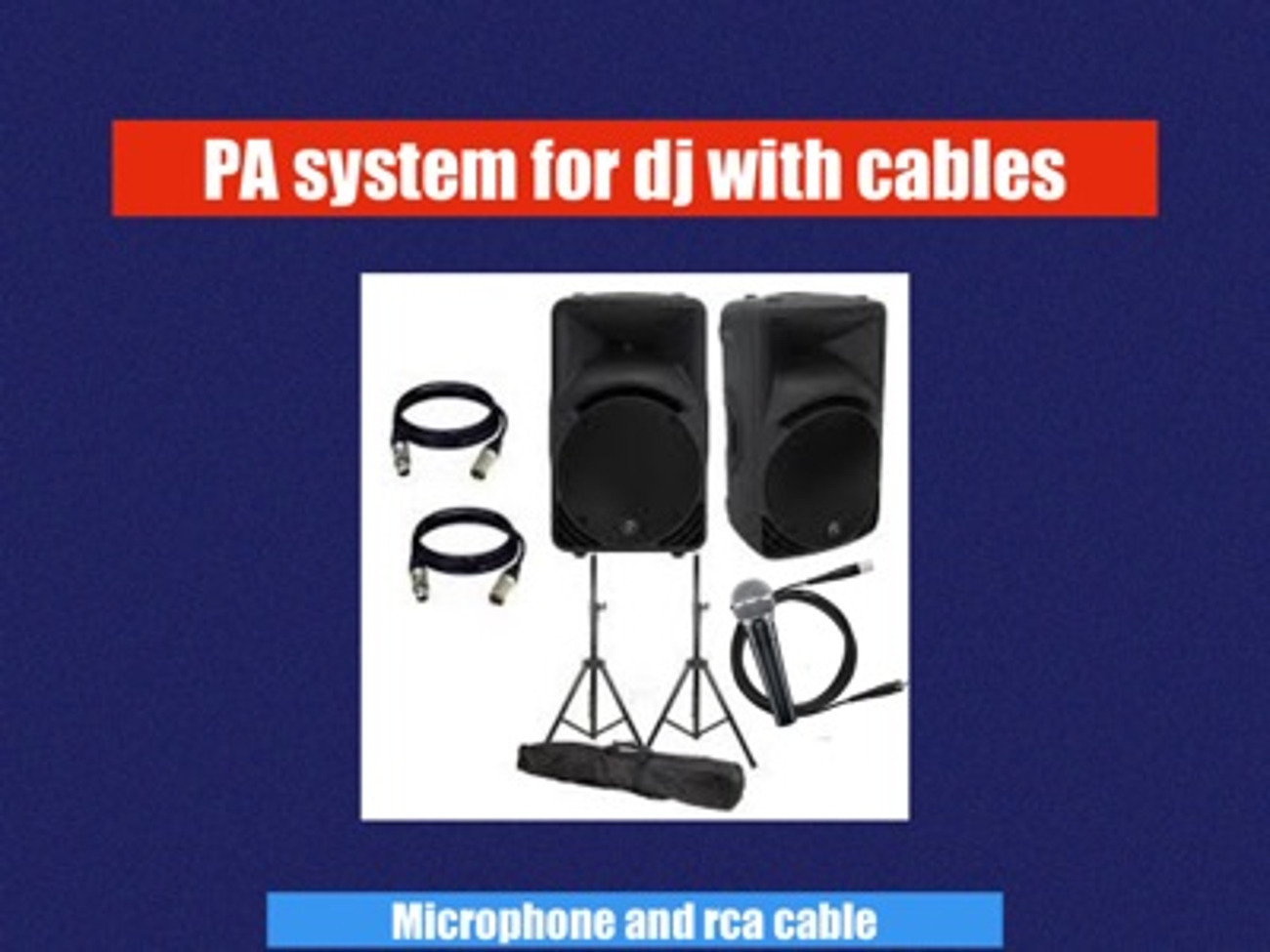 2x speakers shure mic rca