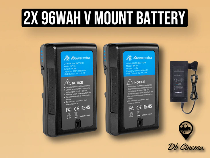 2x v mount battery 95wh + charger