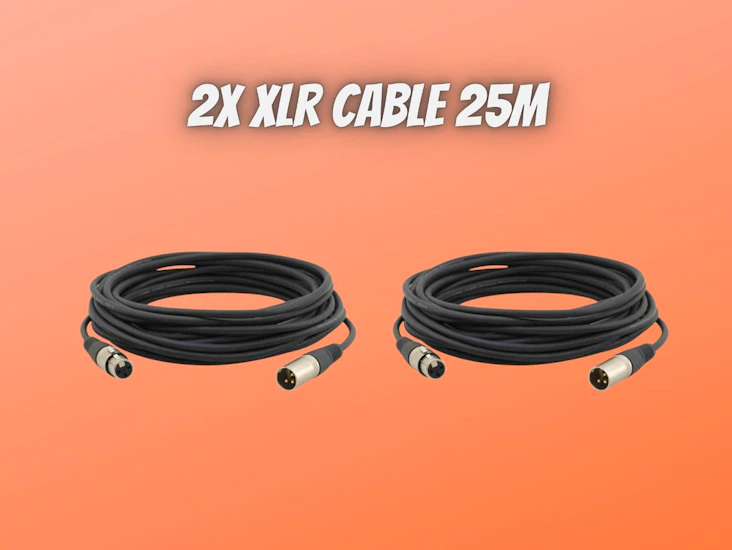 2x xlr cables, 25 m