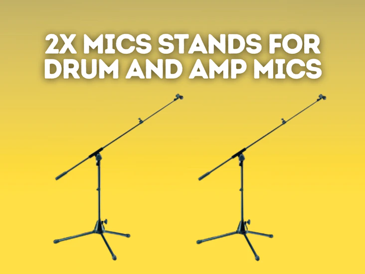 2xmicrophone stand for drum and amp mics - hercules ms540b
