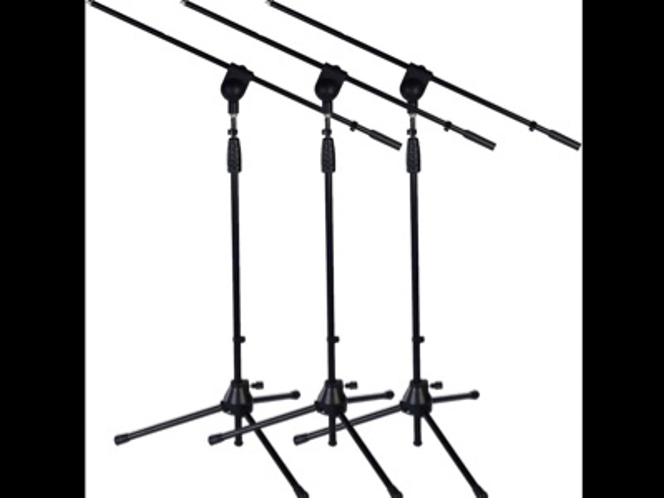 3x microphone stands