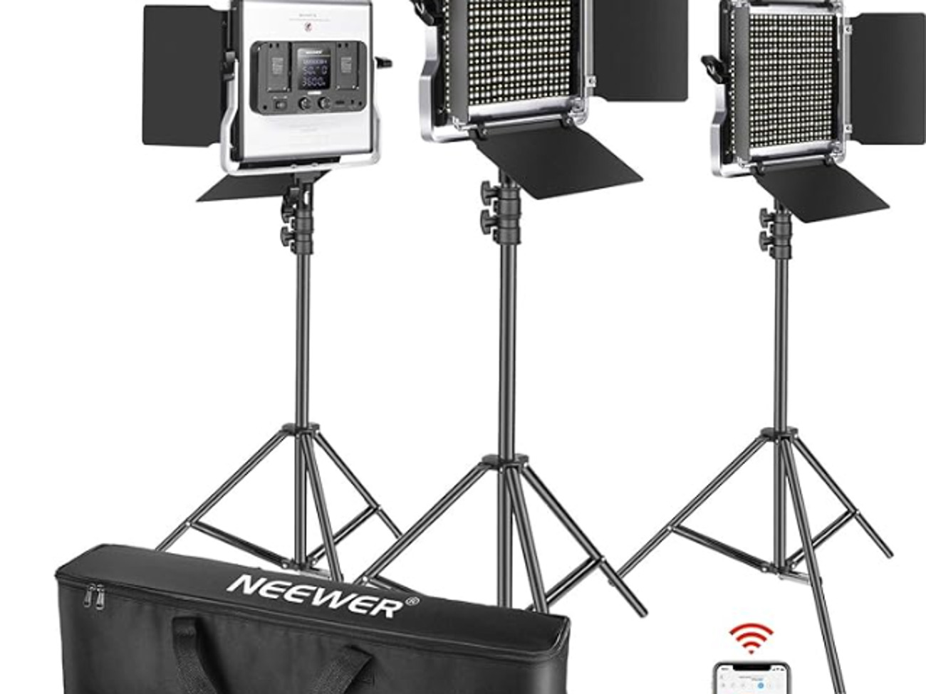 3 packs 660 led video light with app control