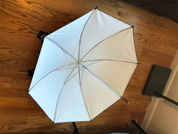 3 umbrellas for studio lighting