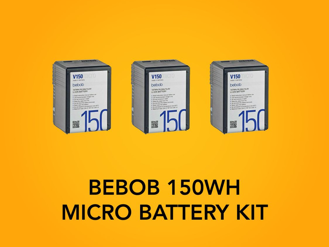 3 x bebob 150wh v-lock battery kit