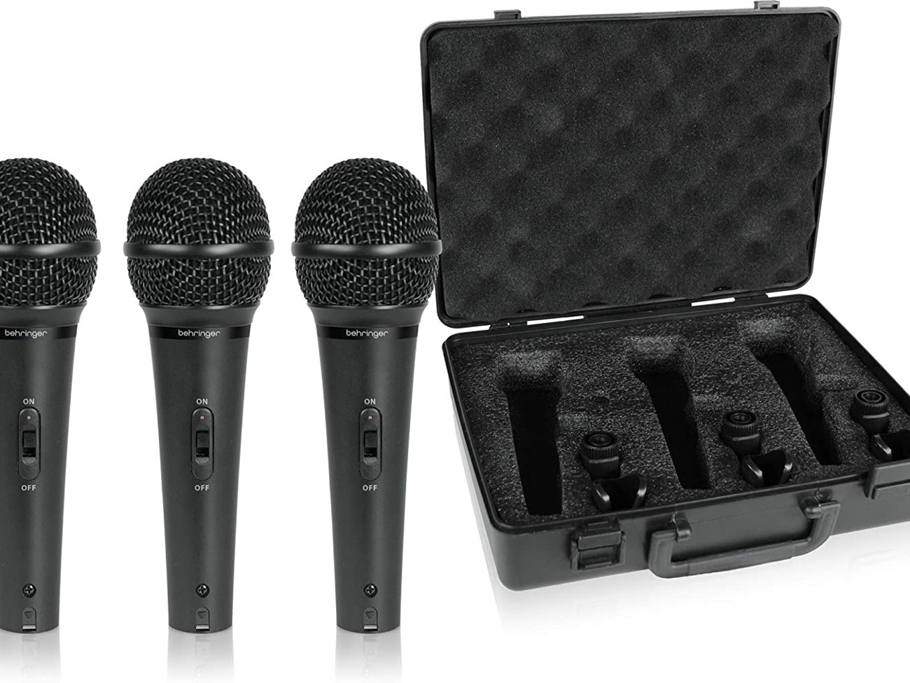 3 x behringer xm1800s microphones