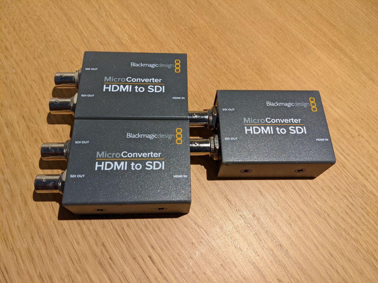 3 x blackmagic hdmi to sdi micro converter 1080p