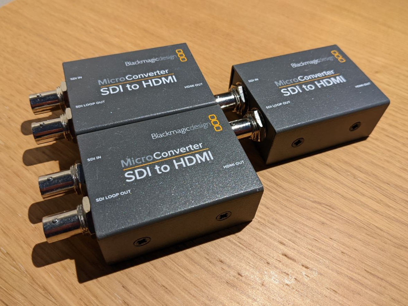 3 x blackmagic sdi to hdmi micro converter 1080p
