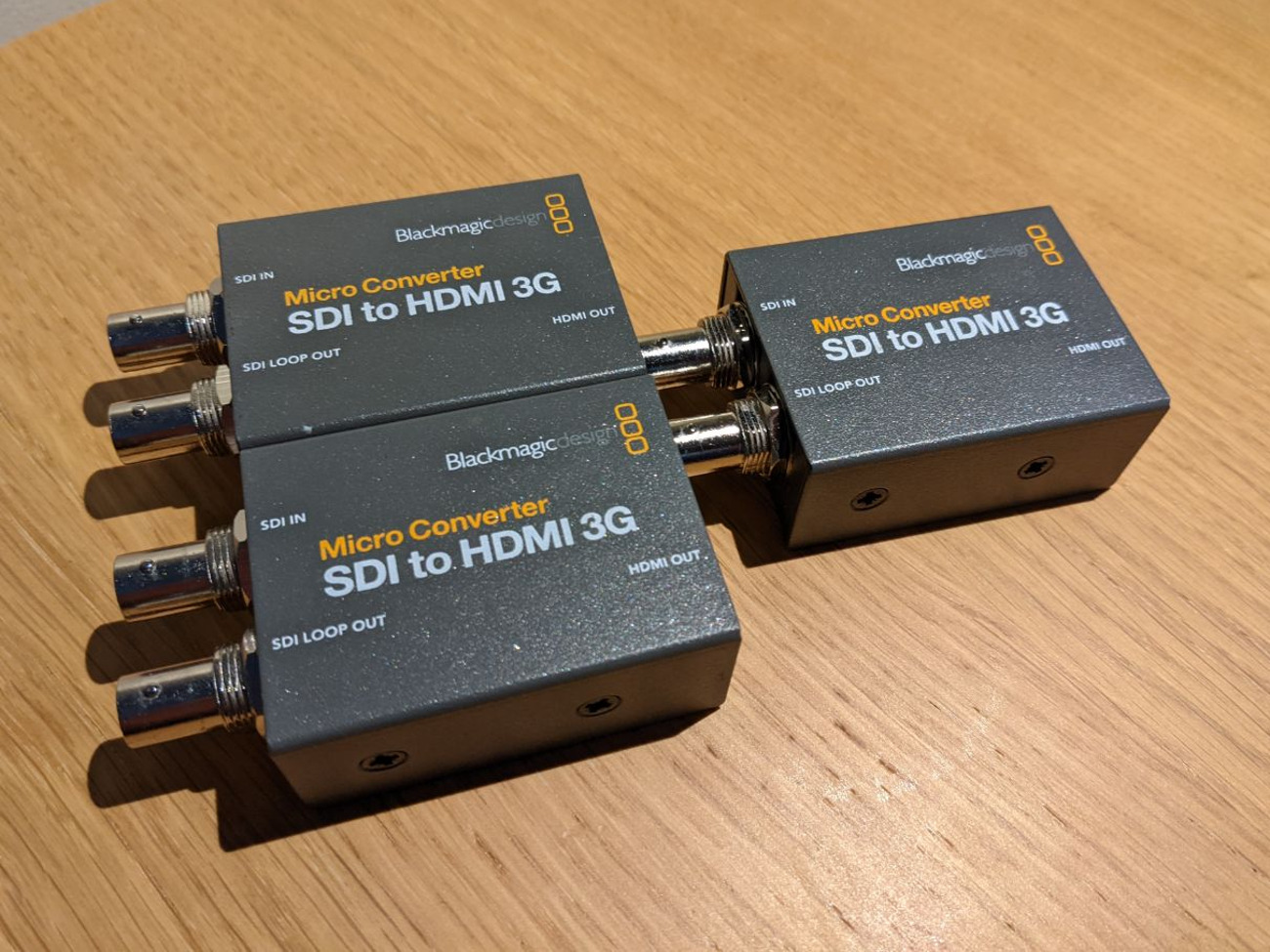 3 x blackmagic sdi to hdmi micro converter 3g