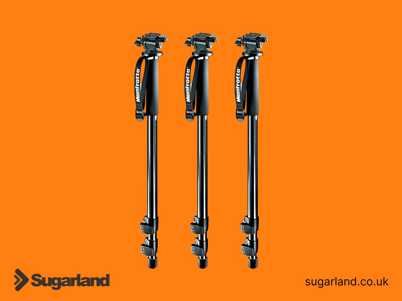 3 x manfrotto 679b monopods